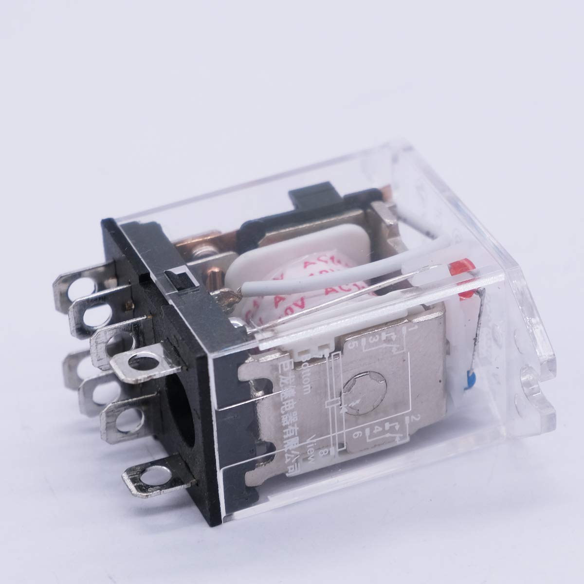 mxuteuk 2pcs DC 24V Coil Relay 8 Pin 10A DPDT LED Indicator Electromagnetic Power Relay General Purpose JQX-13F-DZ-DC24V Pack of 2
