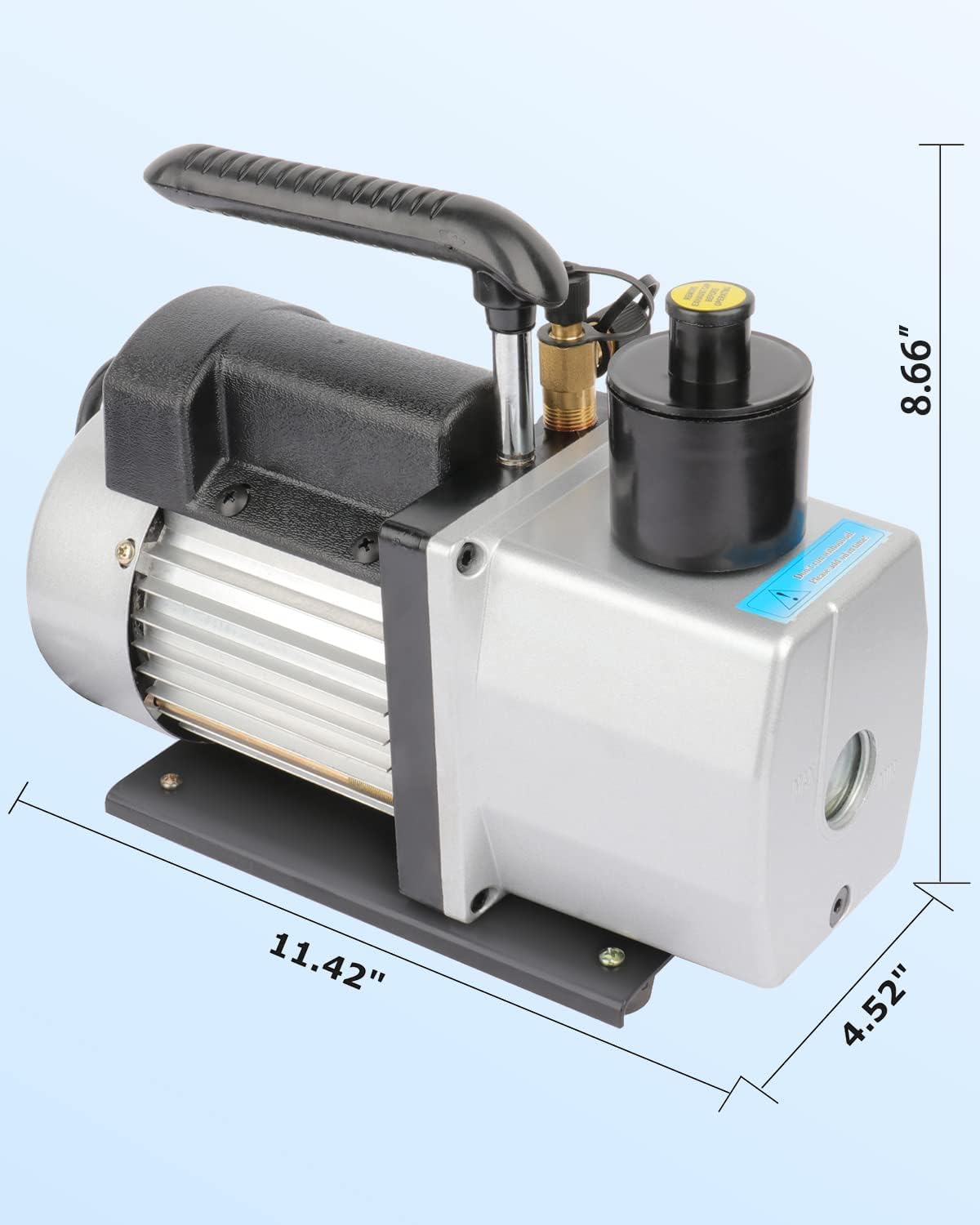 110V 5 CFM Vacuum Pump Rotary Vane 1/2HP for A/C HVAC Auto Repair R410a R134 with Oil Bottle