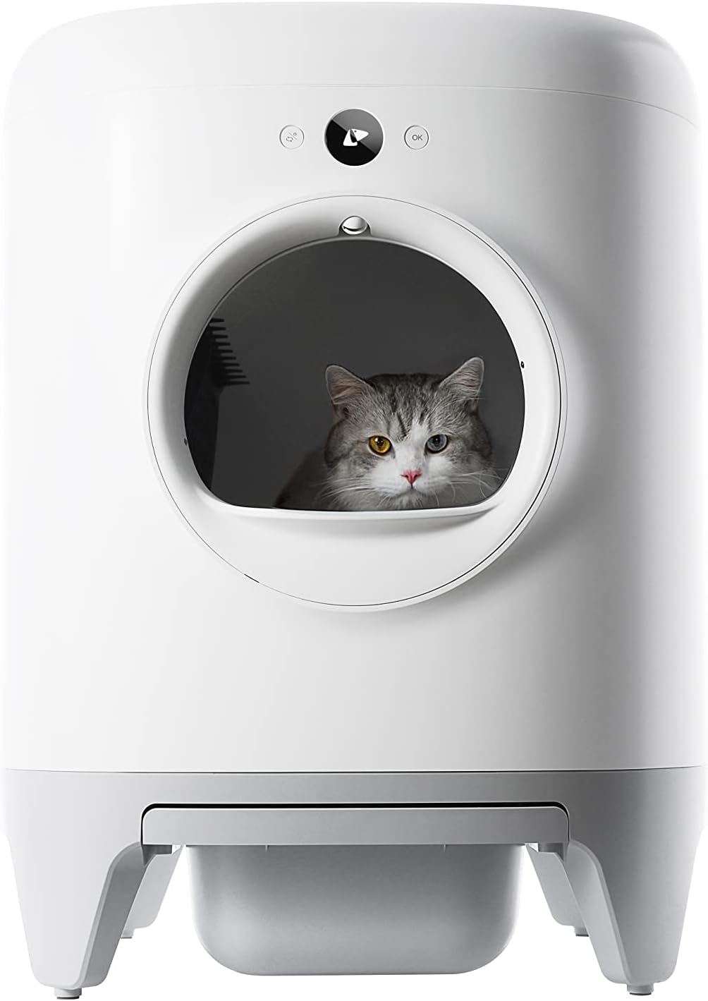 PETKIT Pura X Self-Cleaning Cat Litter Box, No Scooping Automatic Cat Litter Box fr Multiple Cats, xSecure/Odor Removal/APP Control Automatic Cat Littler Box with Mat