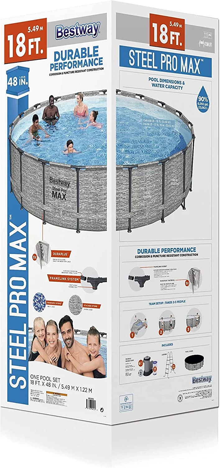 Bestway Steel Pro MAX 18' x 48" Above Ground Pool Set