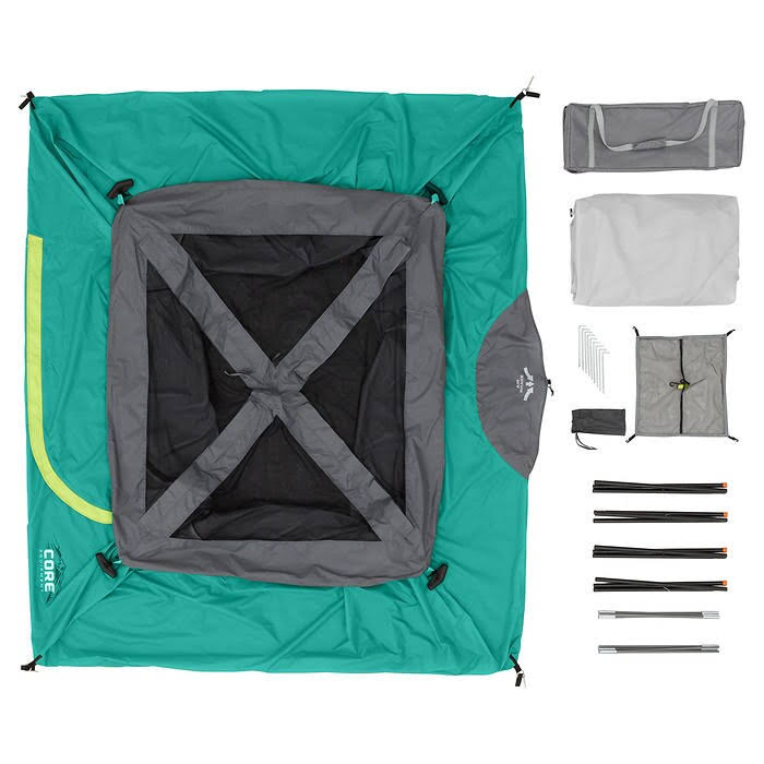 Core 4-Person Straight Wall Cabin Tent