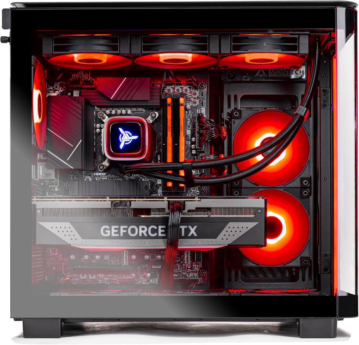 Skytech King 95 Gaming PC Desktop, Ryzen 7 7700X 4.5 GHz (5.4GHz Turbo Boost), NVIDIA RTX 4070 Ti Super 16GB GDDR6X, 1TB Gen4 SSD, 32GB DDR5 RAM 5600 RGB, 750W Gold PSU, ARGB AIO, Wi-Fi, Win 11 Home