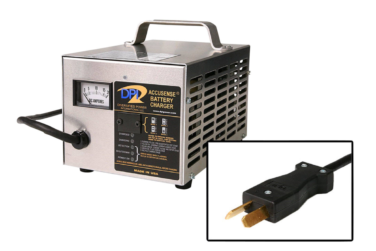 48Volt 17AMP Golf Cart Battery Charger with ClubCar Crowfoot Connector