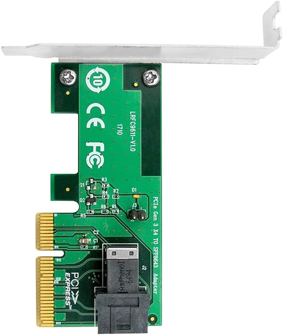 Xiwai PCI-E 3.0 4.0 to SFF-8643 Card Adapter and U.2 U2 SFF-8639 NVME PCIe SSD Cable for Mainboard SSD
