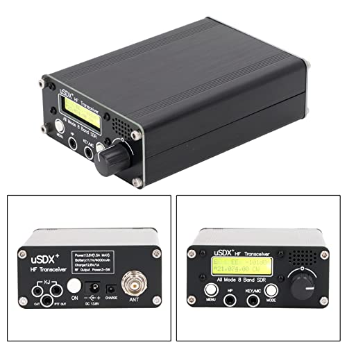 Radio Transceiver 8 Band Radio Transceiver LCD SDR Full Mode HF SSB QRP Transceiver with BNC Antenna Connector for Communication Distance HF Radio Transceiver QRP Transceiver(US standard 100-240v)