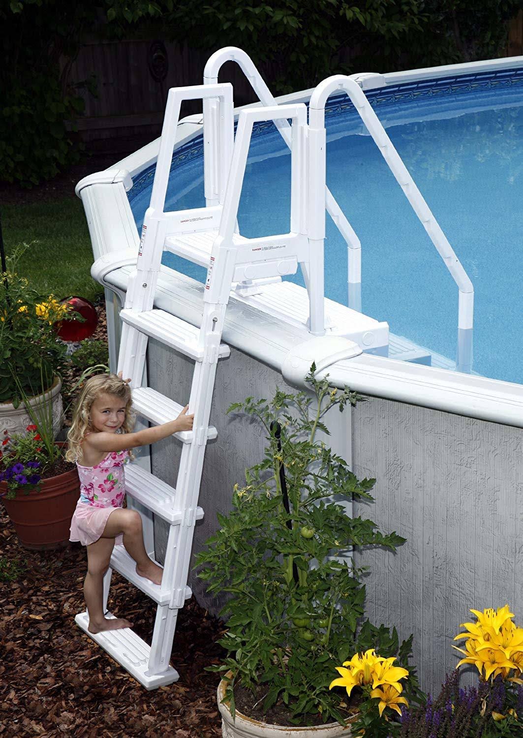 Blue Wave NE126 Easy Pool Step with Outside Ladder