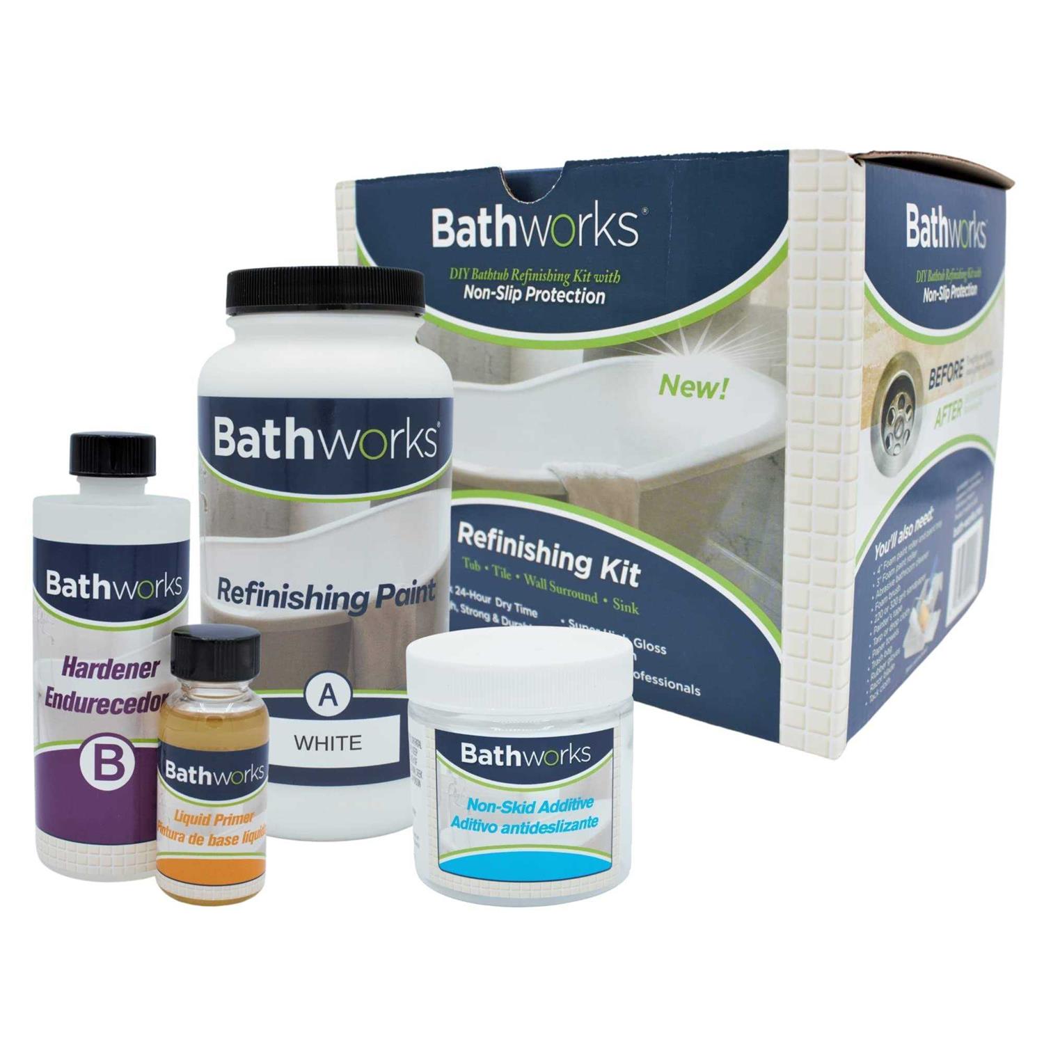 Bathworks 22 oz Standard Tub and Tile Refinishing Kit with Non-Slip Protection - Shop Hardware Tools Online Store