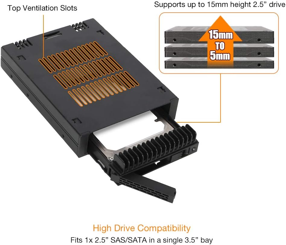 ICY DOCK 6 x 2.5” SATA HDD / SSD Hot Swap Cage for External 5.25” Bay | ExpressCage MB326SP-B