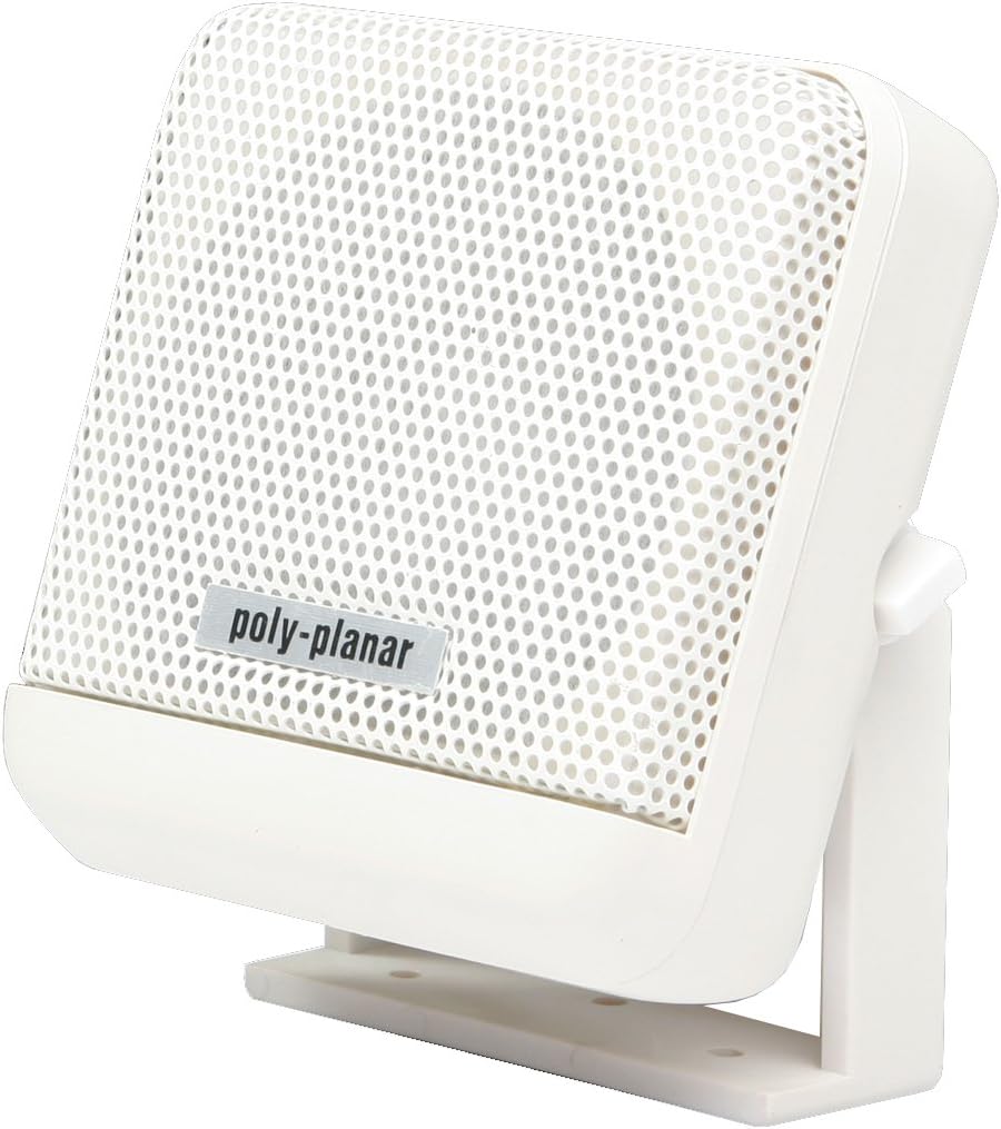 PolyPlanar VHF Extension Speaker 10W Surface Mount Single White Pack of 2
