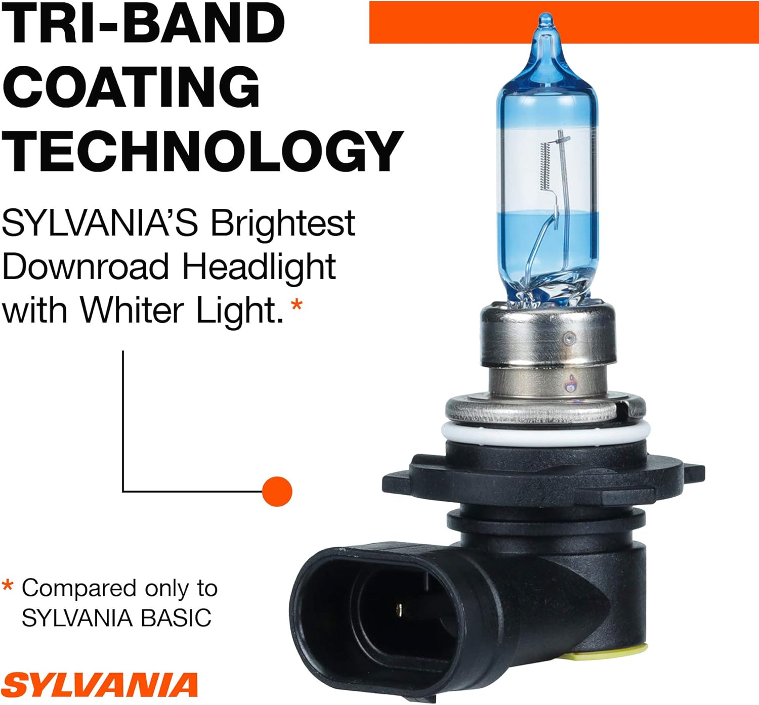 SYLVANIA - 9012 SilverStar Ultra - High Performance Halogen Headlight Bulb, High Beam, Low Beam and Fog Replacement Bulb, Brightest Downroad with Whiter Light, Tri-Band Technology (Contains 2 Bulbs) Pack of 2