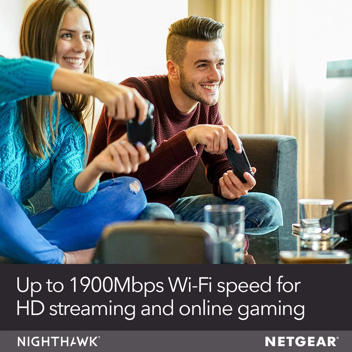 NETGEAR - Nighthawk AC1900 DOCSIS 3.0 Cable Modem + WiFi Router | Certified for Xfinity by Comcast, Spectrum, Cox & more, 1.9Gbps (C7000)