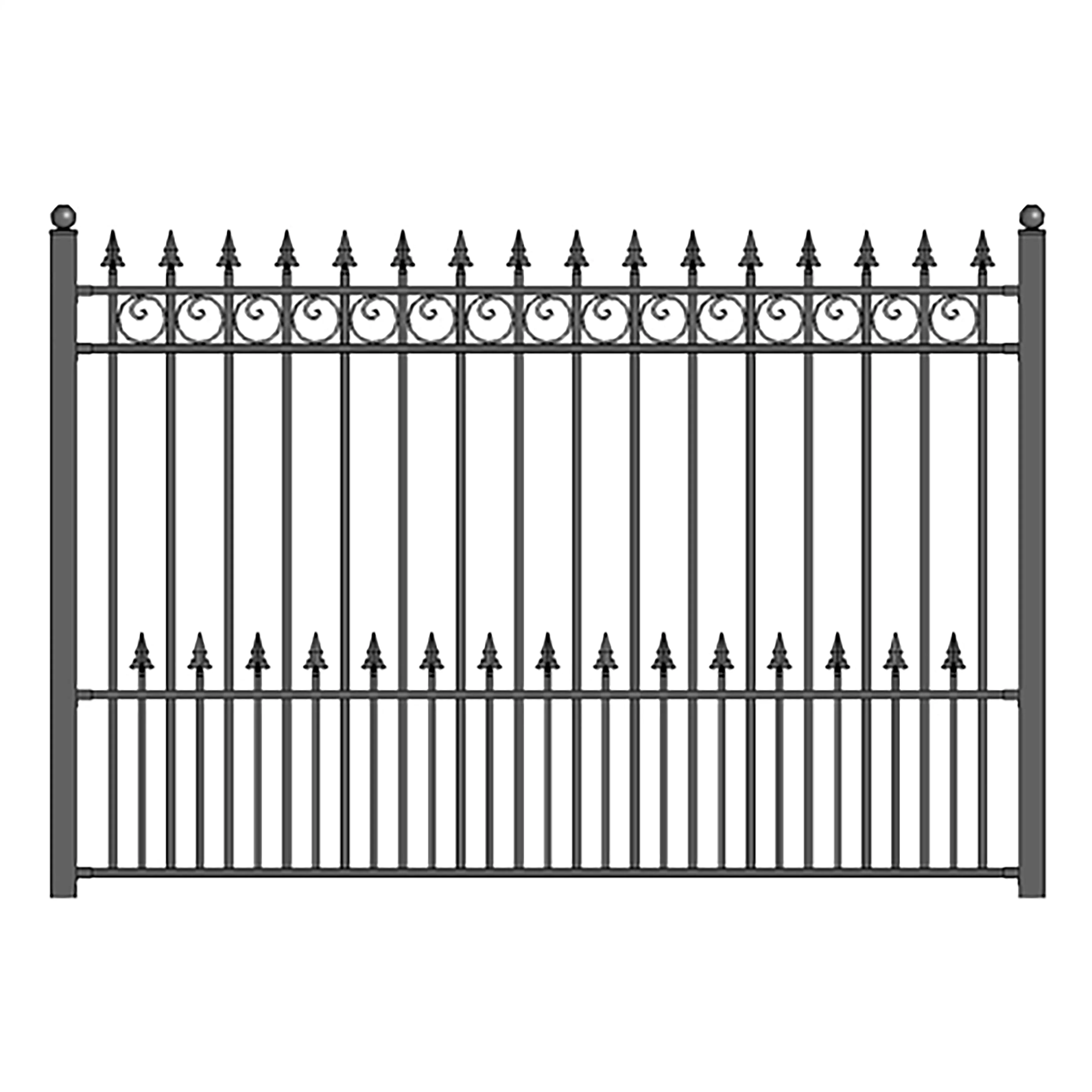 ALEKO Outdoor Yard Garden 8' x 5' Steel Black Fence Prague Style - Curated Treasures Market