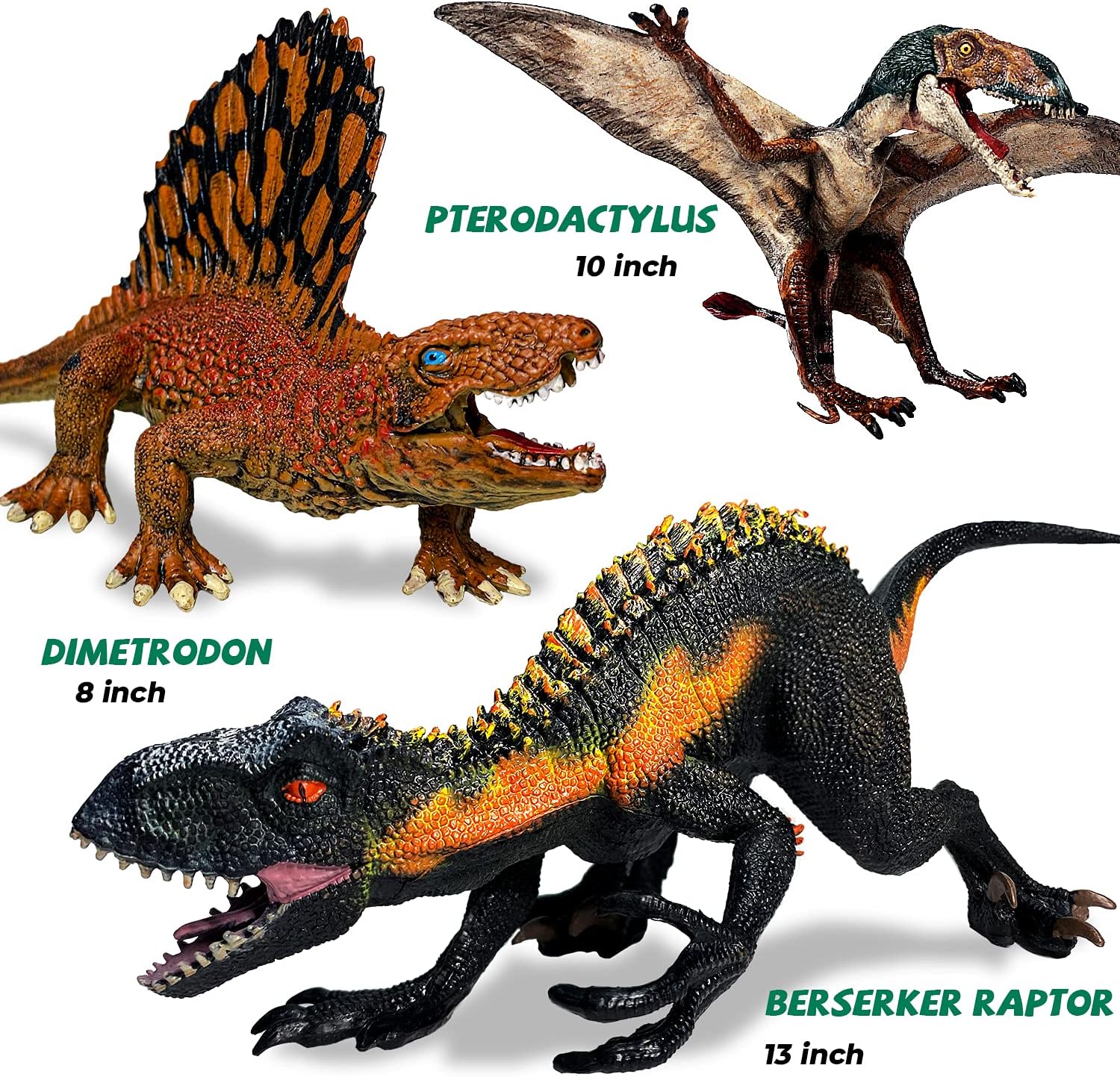 CPSTOYWORLD Realistic Dinosaur Toys for Kids, Large Dinosaur Figure Sets Including Movable T-Rex, Triceratops, Indoraptor and 3D Volcano Puzzles, Dinos Toys Gifts for Boys Girls Ages 3 Years & Up