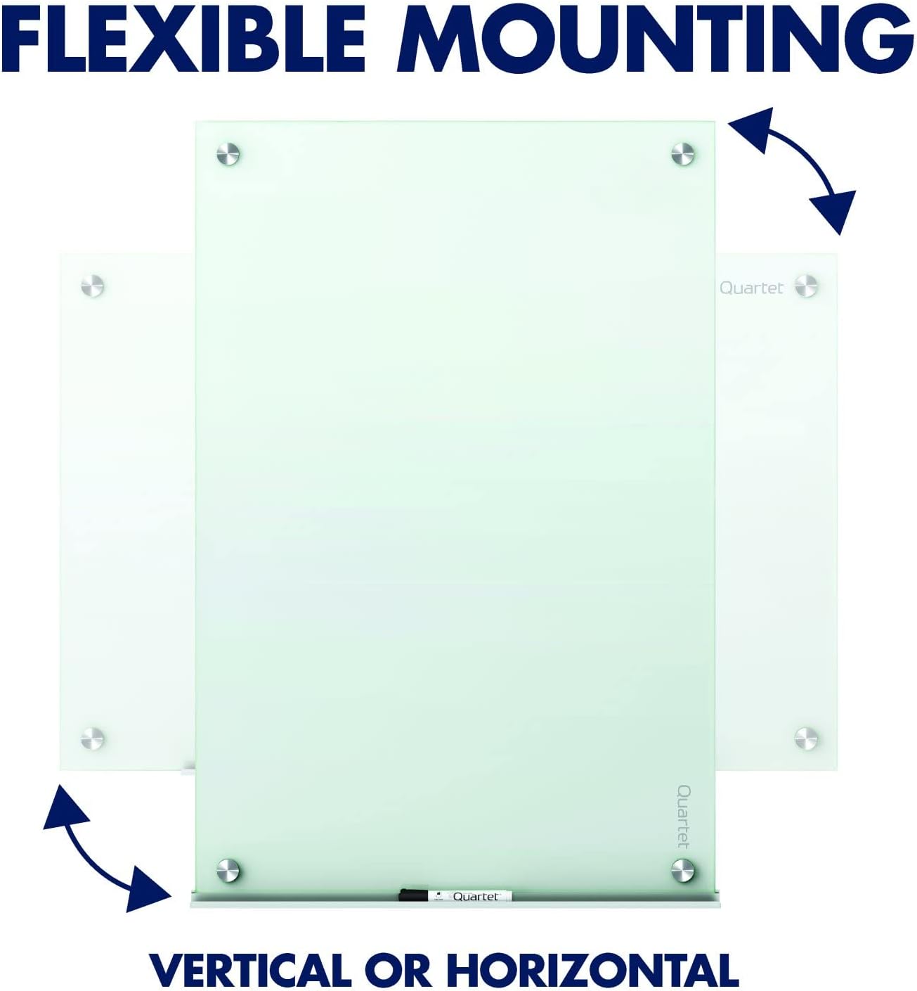 Quartet Magnetic Glass Dry Erase White Board, 6' x 4' Whiteboard, Infinity Frameless Mounting, White Surface (G7248W)