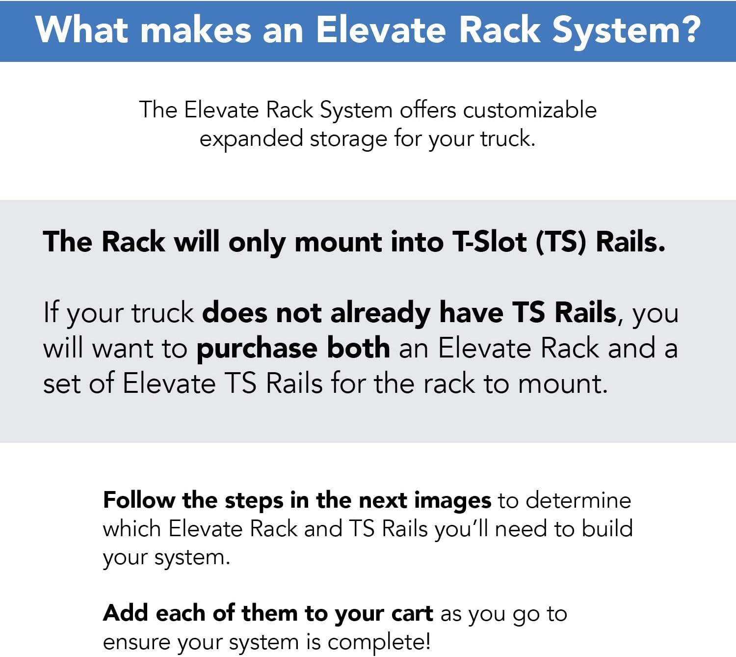 RealTruck TruXedo Elevate Rack System | 1118513 | Elevate CS Rack