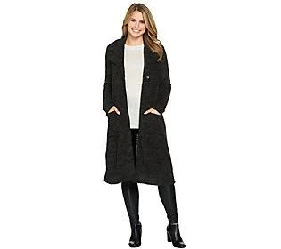 Lisa Rinna Collection Duster w/ Oversized Lapels, Size 2X, Dark Charcoal