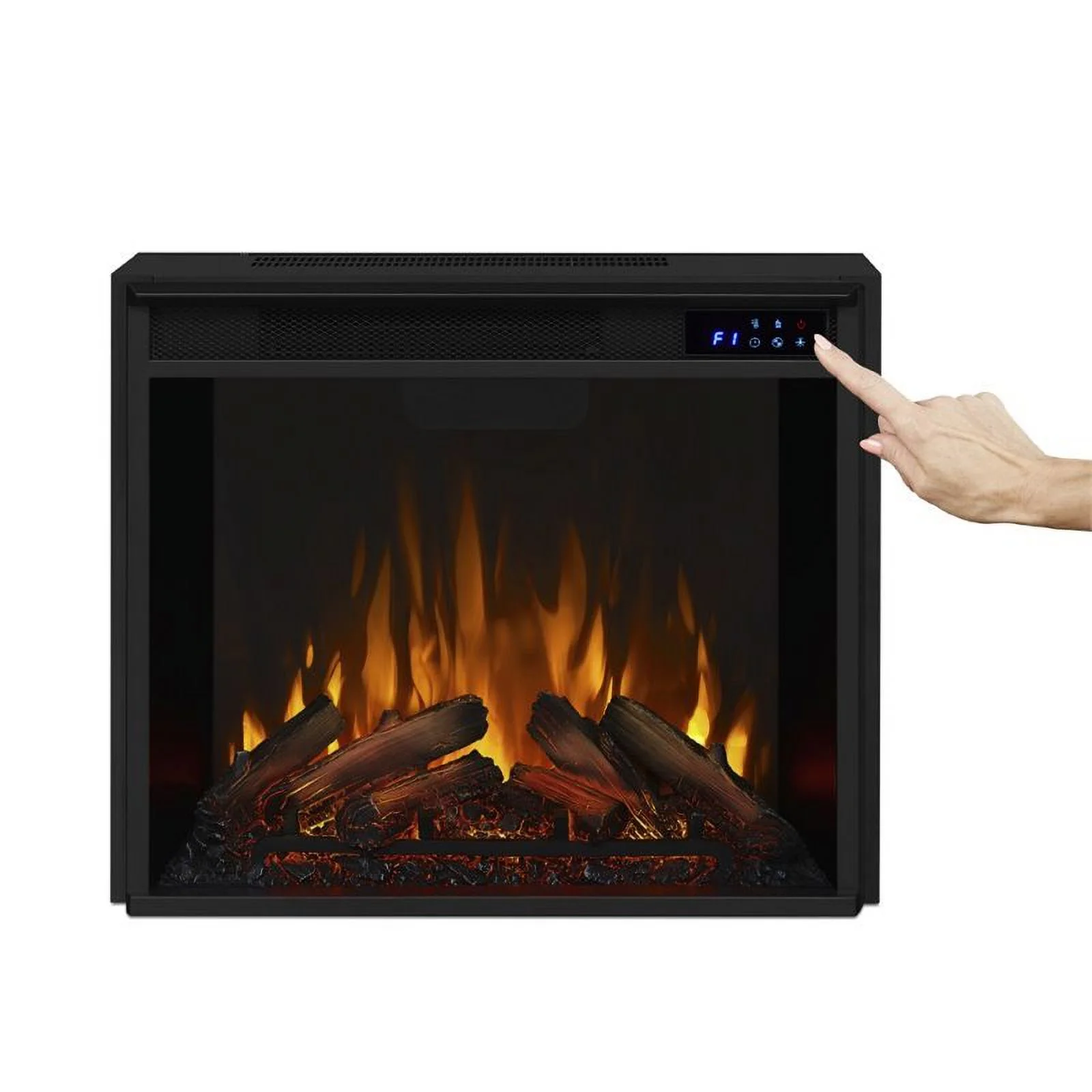 Real Flame Churchill Electric Corner Fireplace in Oak