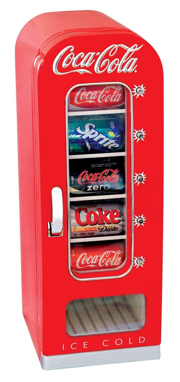 Koolatron CVF18 10-Can Coca Cola Retro Vending Fridge - Red