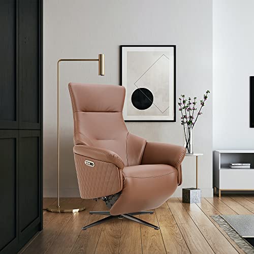 Power Recliner Chair, Zero Gravity Recliner, Reclining for Adults with 2 Motors, Single Recliner with Powered Headrest Footrest USB Charging Press Control, Grey