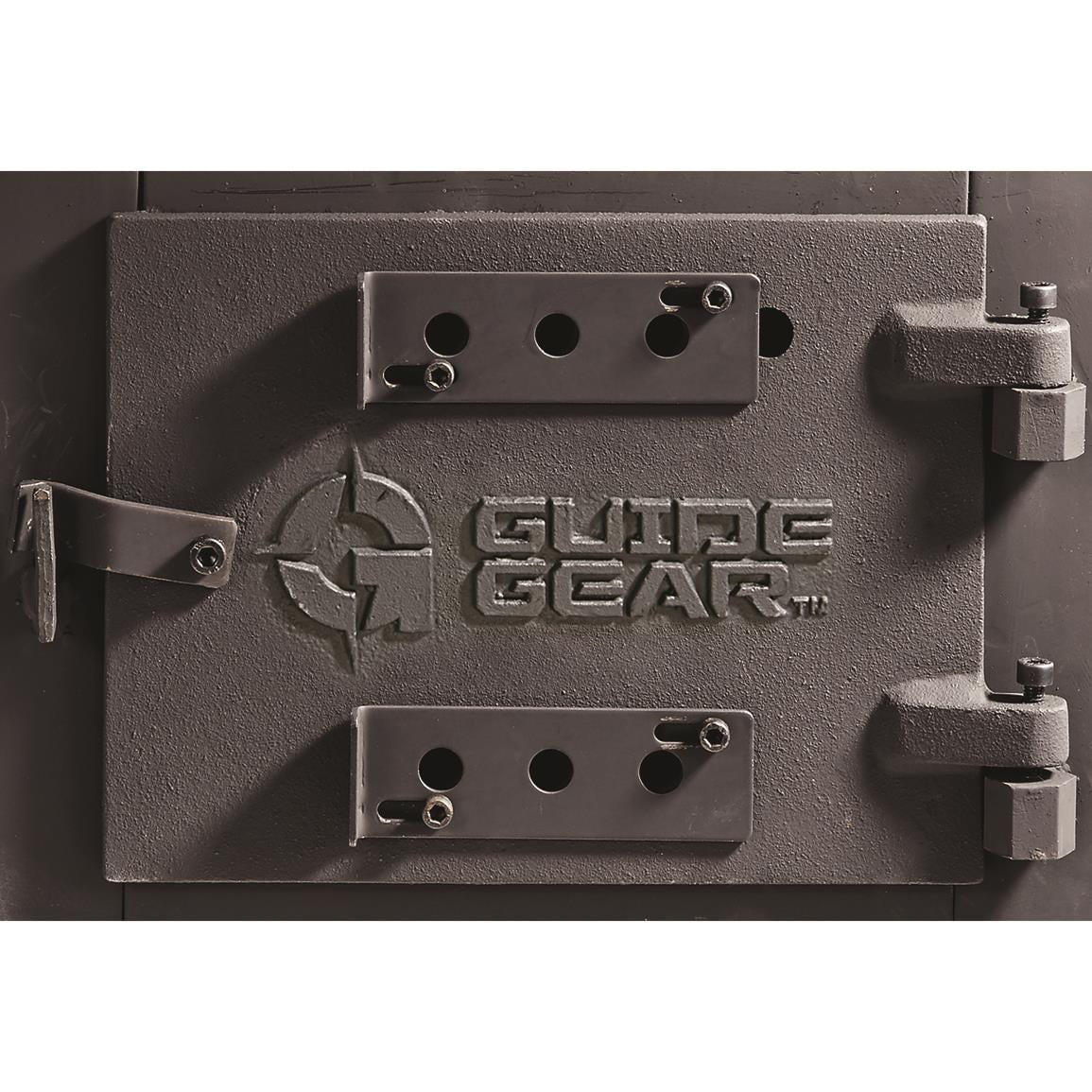 Guide Gear Outdoor Wood Burning Stove, Portable with Chimney Pipe for Cooking, Camping, Tent, Hiking, Fishing, Backpacking
