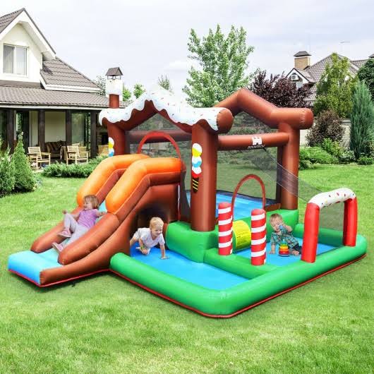Kids Inflatable Bounce House Jumping Castle Slide Climber Bouncer