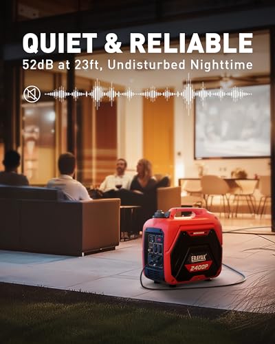 ERAYAK 4500W Dual-Fuel Portable Inverter Generator for Home Use, Camping Outdoor, 30A RV Ready, Auto Switch, Gas and Propane Powered, EPA, CO Sensor, Parallel Ready, Campact Design