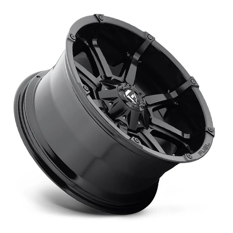 20x10 Gloss Black Wheel Fuel Coupler D575 8x180 -12