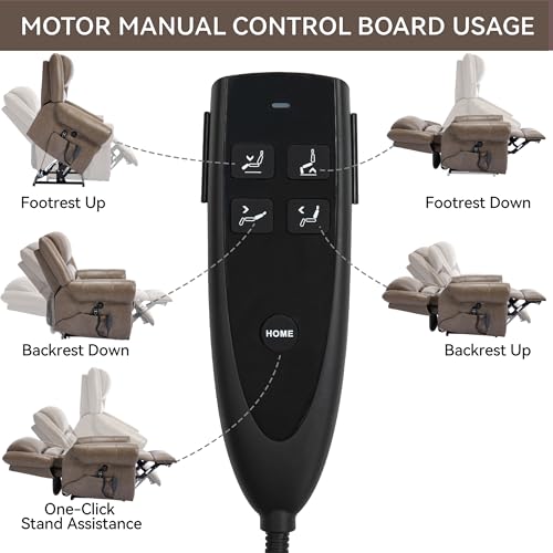 Dual Motor Power Lift Chair, Lay Flat Recliner Chair, Electric Recliner with Massage and Heat for Elderly, Remote Control, Infinite Position, Standing Assistance, USB Ports, Faux Leather, Brown