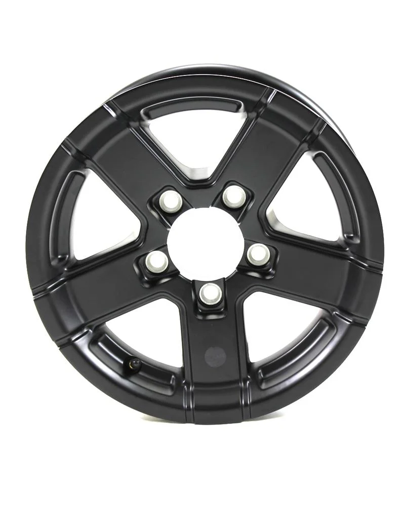 13X5 5-Lug on 4.5" Aluminum Series 07 Trailer Wheel - Black - 735545FPBM