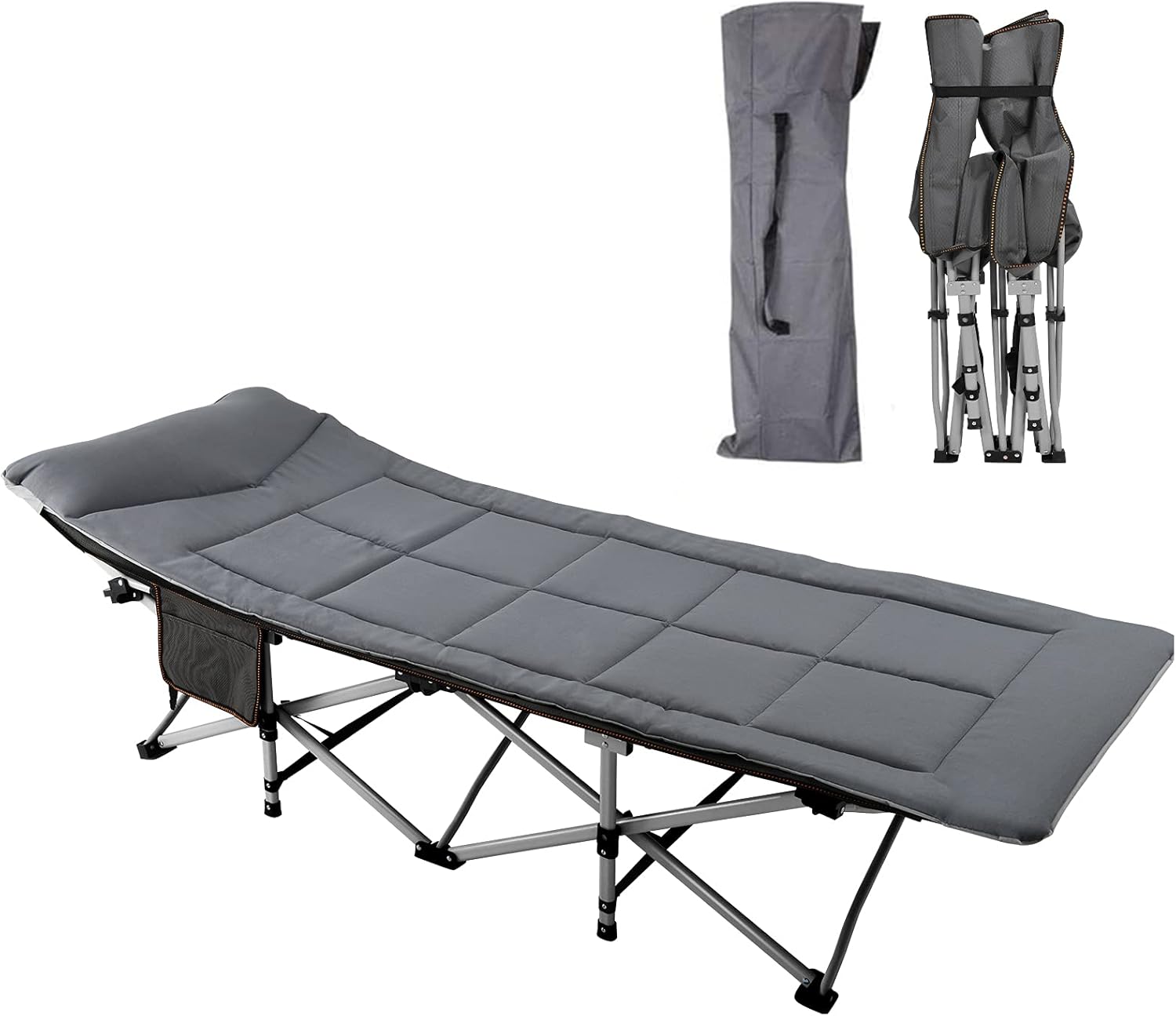 Folding Camping Cots for Adults Heavy Duty cot with Carry Bag, Portable Sleeping Bed for Camp Office Use Outdoor Cot Bed for Traveling