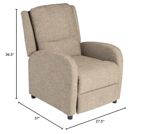 Thomas Payne RV Pushback Recliner, Majestic Chocolate, 27.5" W x 37" D x 36.5" H, Low-Maintenance PolyHyde Upholstery, High-Density Comfort Foam, Fully Reclines to 63" Depth - 377054