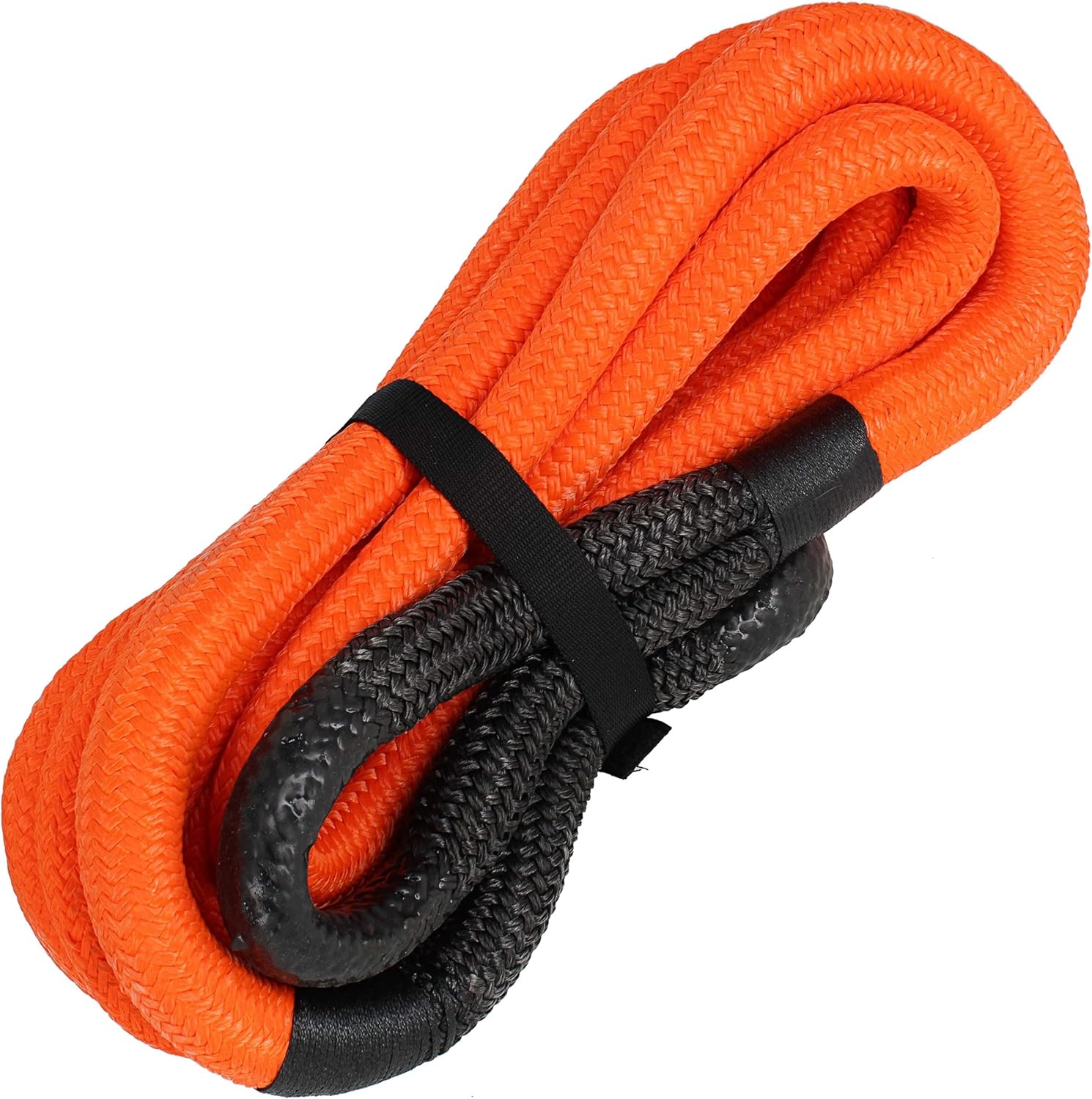 ABN Kinetic Recovery Rope - 30ft Orange Emergency 30,000lb Cap Kinetic Tow Rope Stretch Tow Ropes for Vehicles