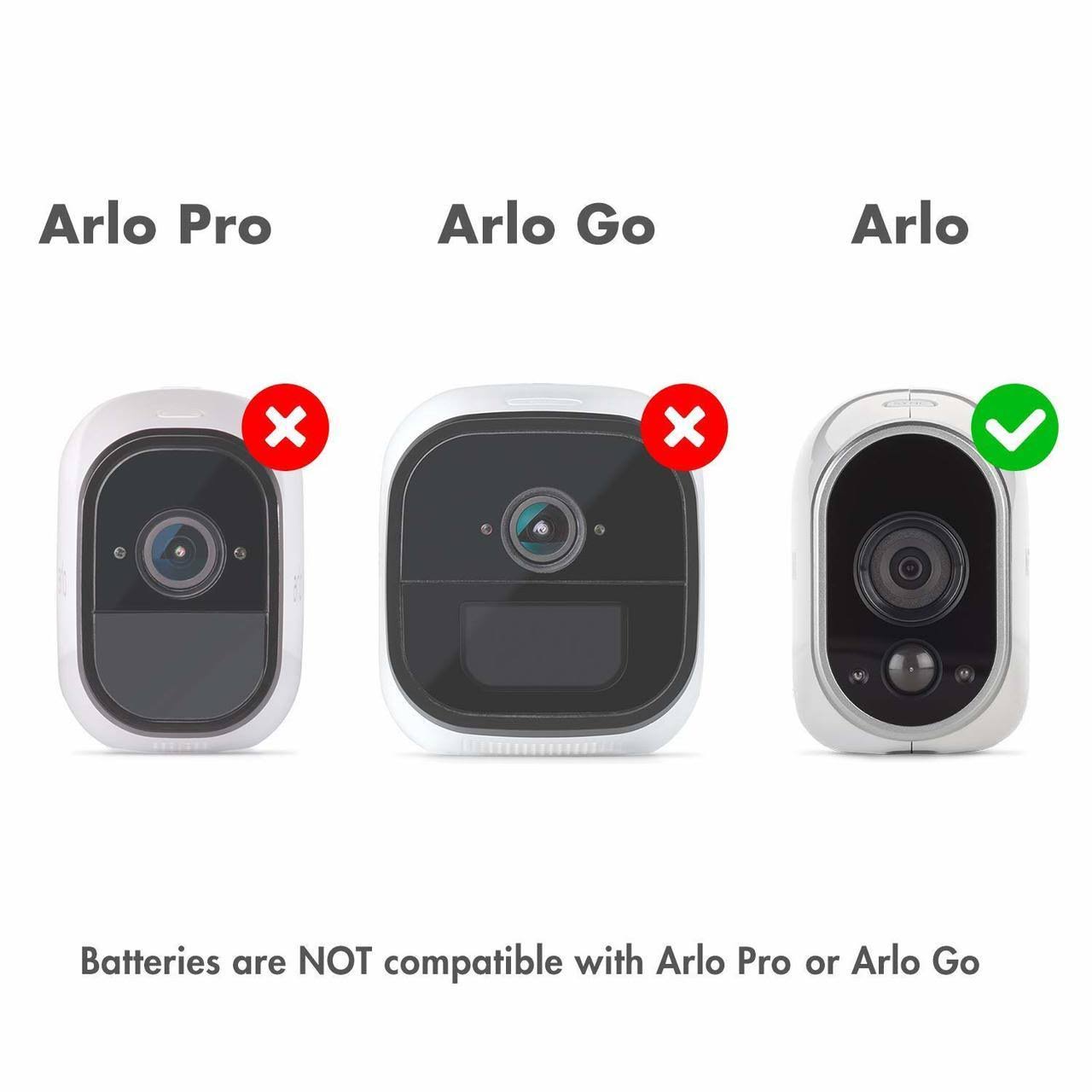 Rechargeable Batteries (24-Pack) Arlo Certified Li-ion 3.7V 650mAh for Arlo Smart Security Camera, UL u0026 Un Certified