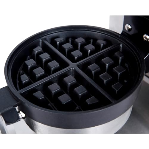 CPVKRY Cast Aluminum Stovetop Belgium Waffle Iron, 5.2 x 5.7 Inches Camping Waffle Maker Pan, Portable Stove Top Aluminum Waffle Maker Pan for Family Breakfast Baking