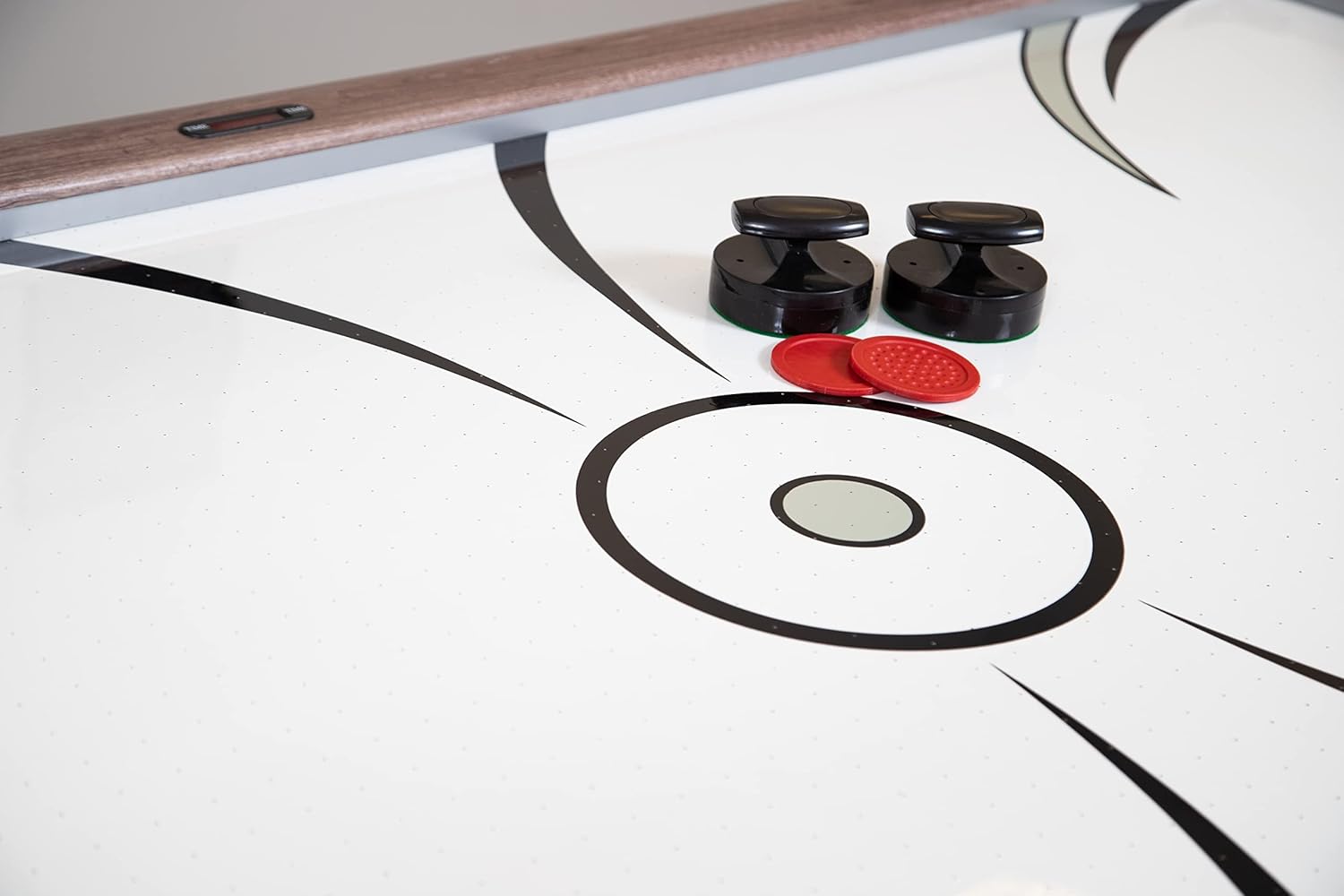 Hathaway Driftwood 7-ft Air Hockey Table Tennis Combination with Dining Top, Two Storage Benches, Free Accessories