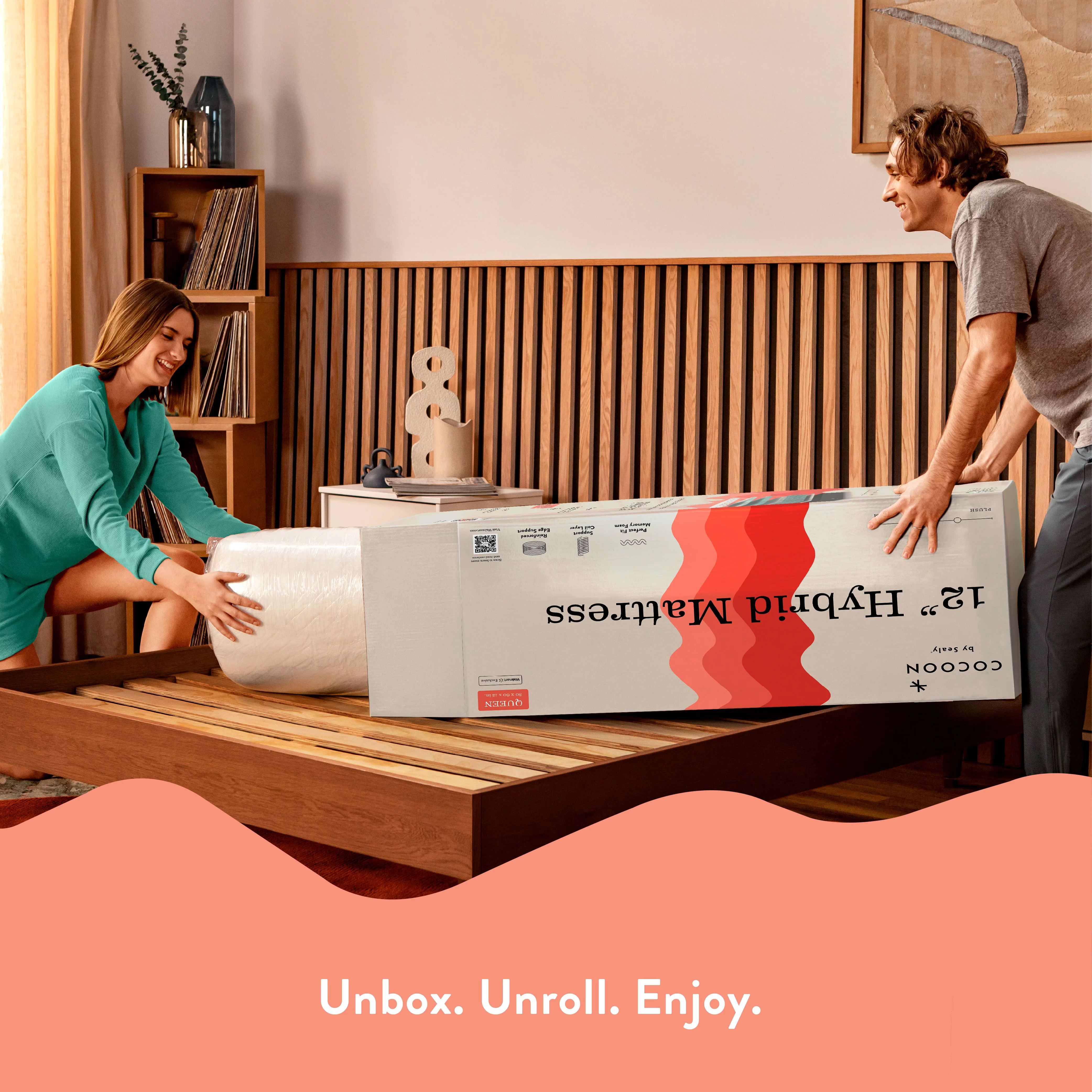 Cocoon by Sealy 12" Medium Hybrid Mattress in a Box, Adult, Full