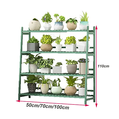 4-Tier Wooden Indoor Flower Plant Stand, Garden Balcony Decoration Stand, Multi-Layer Storage Rack, Flower Pot Holder (100cm)
