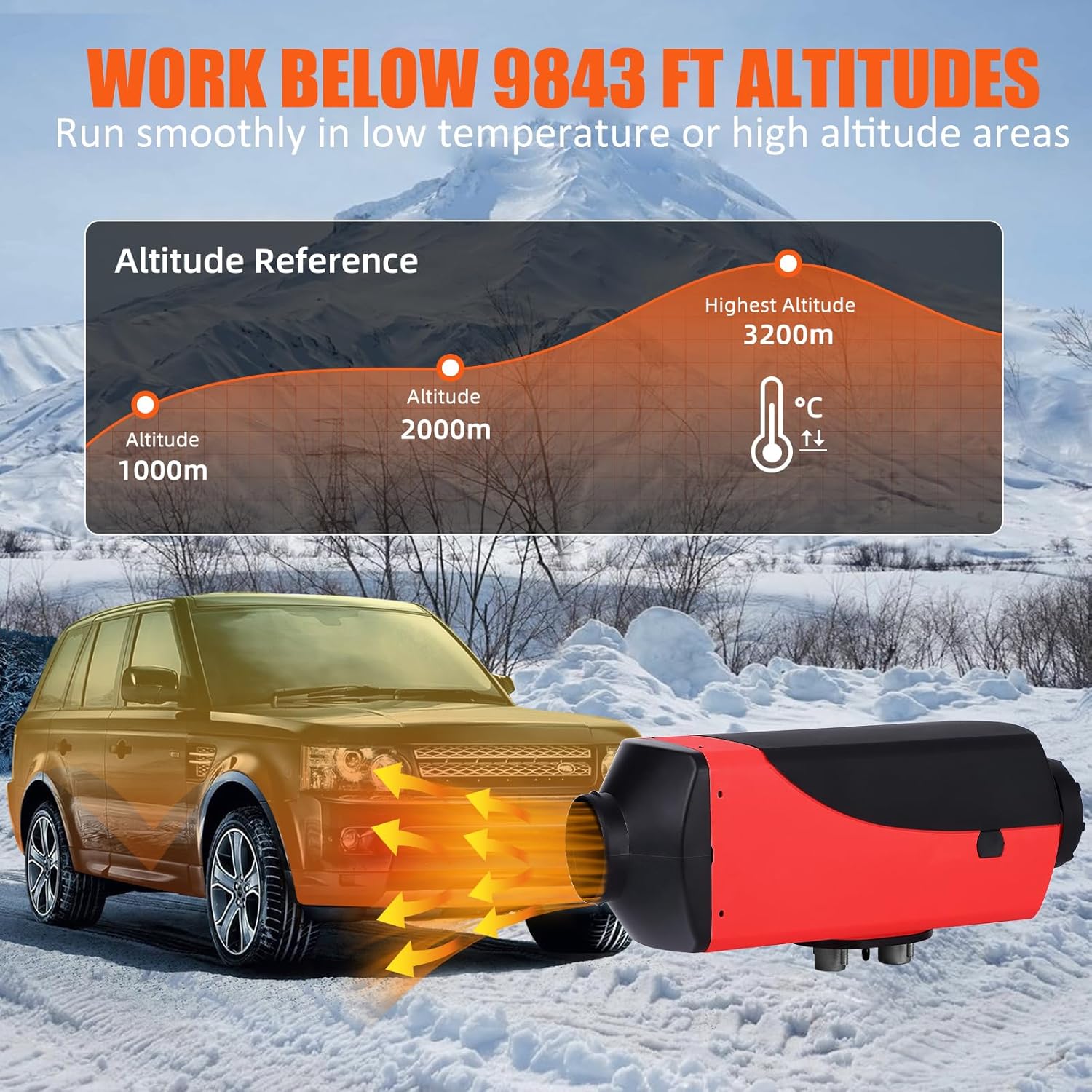Towallmark Diesel Air Heater All in One, Portable Diesel Heater 5KW 12V, Diesel Parking Heater with Remote Control, LCD Screen, 10L Fuel Tank, Muffler for Car Truck RV Trailer Boat Van Campers Home