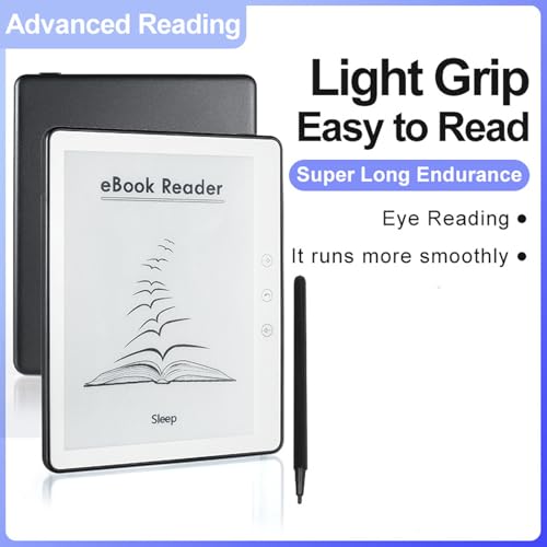 E Book Reader 5.76 Inch Touch Screen, E Ink Technology E Reader Devices, Ultra Thin & Lightweight Digital Notebook, 1GB 16GB Eye Friendly E Reader for Android 8.1