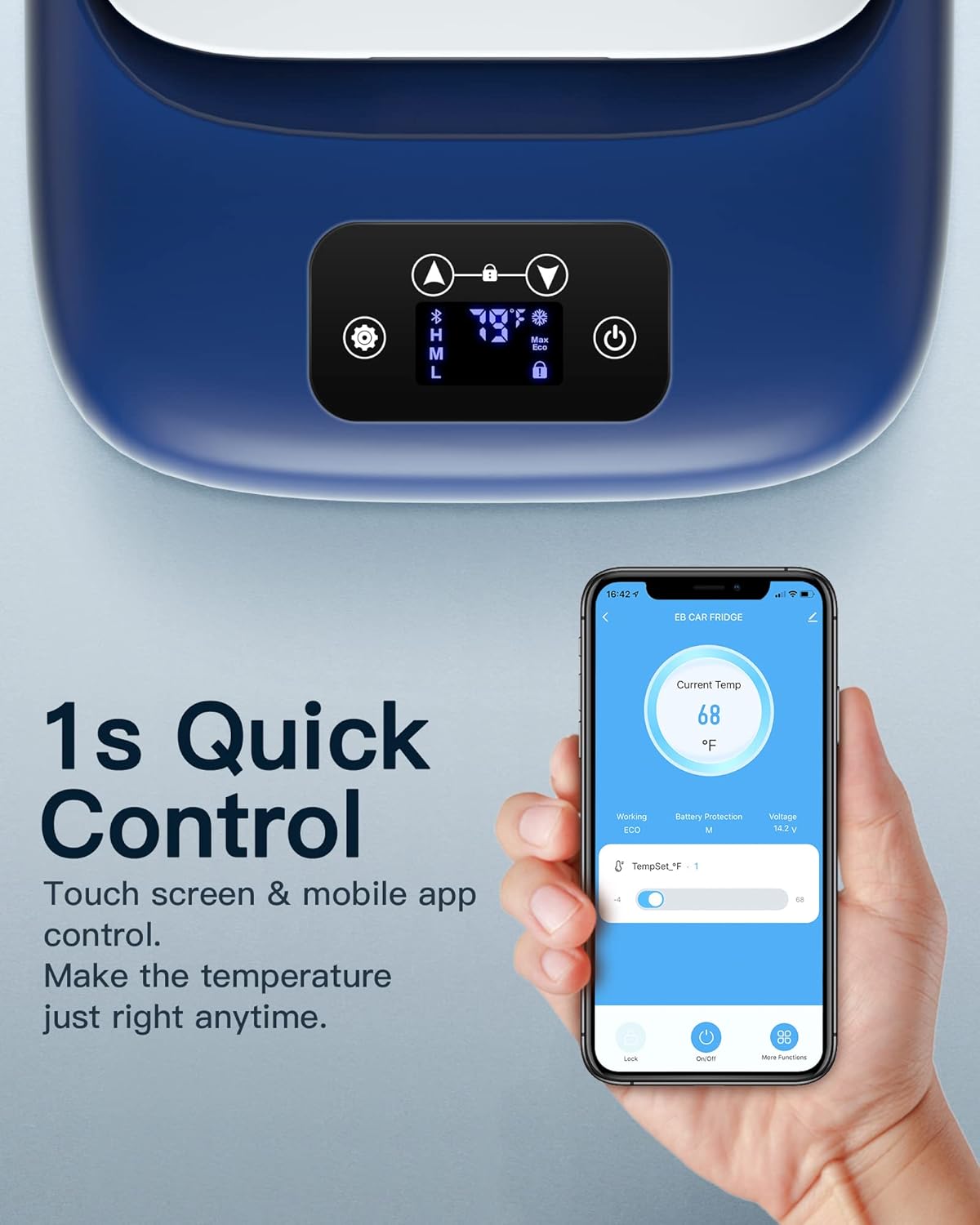 AAOBOSI 12 Volt Car Refrigerator Freezer 27 Quart (25L) RV Portable Refrigerator Freezer APP Control Car Fridge -4℉-68℉ Electric Compressor Cooler 12/24V DC & 100-240V AC for Car, Camping,Truck,RV and Home Use