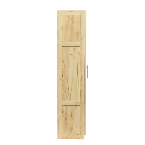 Pantry Cabinet,71" H Tall Wood Storage Cabinet with Adjustable Shelves Doors for Kitchen Bedroom Living Room (White)