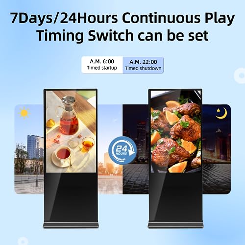 QIXZOCV Indoor Free Standing Digital Signage Advertising Displays Kiosk