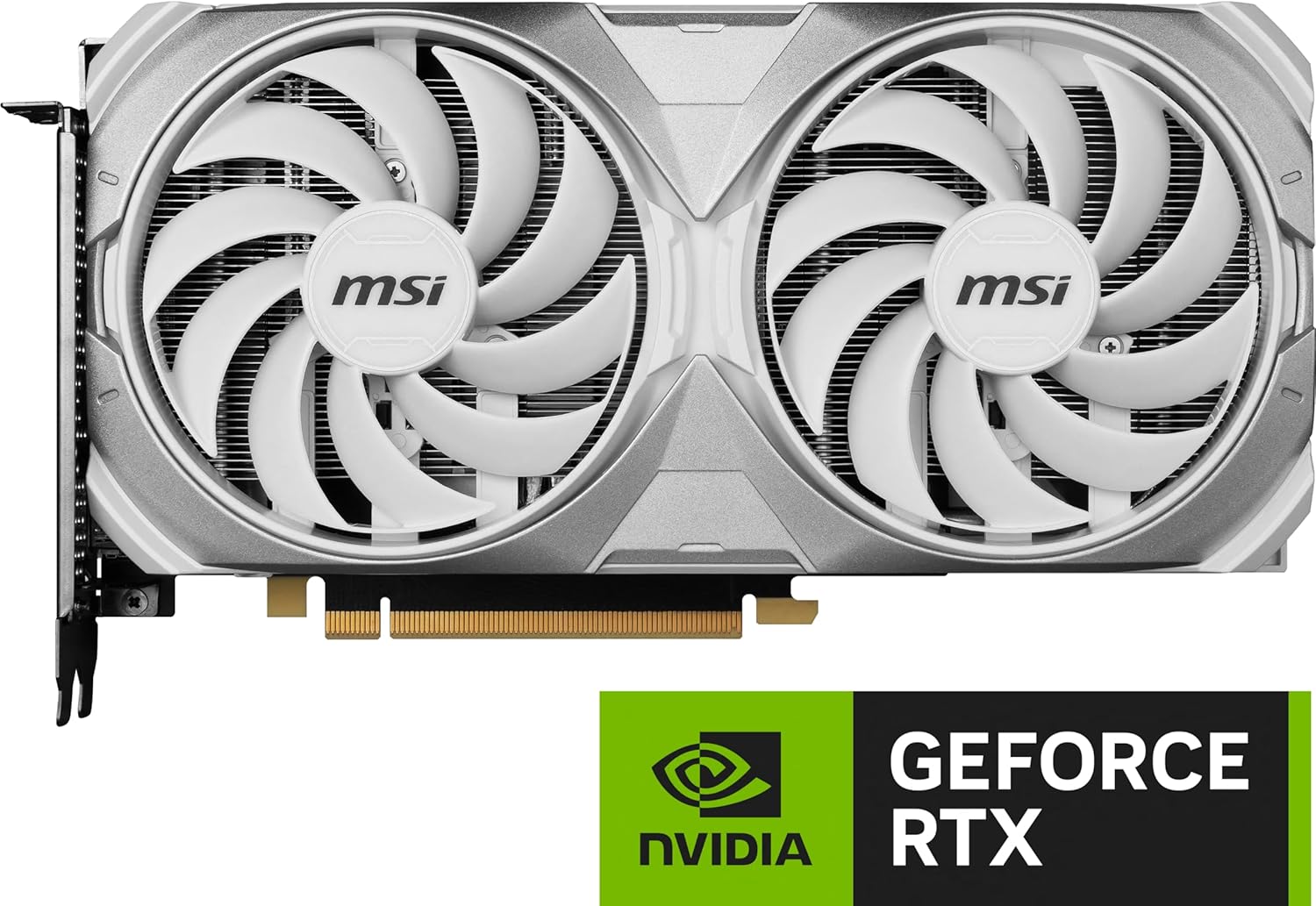 MSI Gaming RTX 4070 Super 12G Ventus 2X White OC Graphics Card (NVIDIA RTX 4070 Super, 192-Bit, Boost Clock: 2520 MHz, 12GB GDRR6X 21 Gbps, HDMI/DP, Ada Lovelace Architecture)