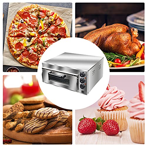 ZXMT Commercial Pizza Oven Stainless Steel Pizza Electric Countertop Pizza and Snack Oven Multipurpose Oven for Restaurant Home Pizza Pretzels Roast Yakitori 110V