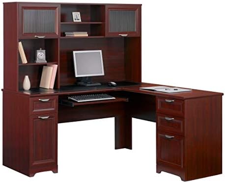 Realspace Magellan 59"W L-Shape Corner Desk, Classic Cherry