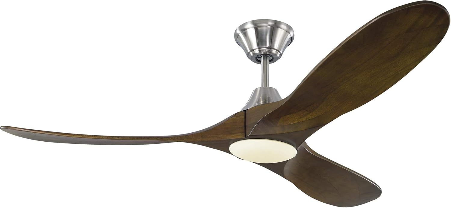 Monte Carlo 3MAVR60BKD Maverick Modern Energy Star 60 Ceiling Fan with LED Light and Hand Remote Control, 3 Balsa Wood Blades, Matte Black