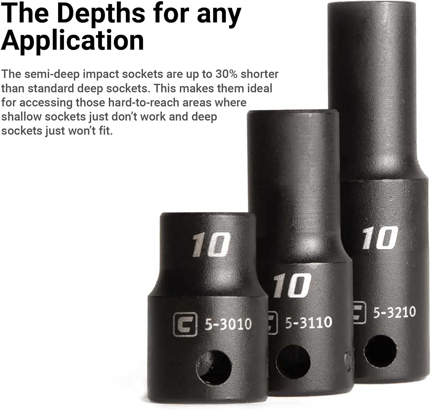 Capri Tools 3/8-Inch Drive Master Impact Socket Set with Adapters and Extensions, Premium Chrome Molybdenum Steel, 48-Piece