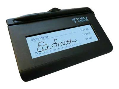 Topaz SigLite LCD 1X5 T-L460-HSB - USB Signature Terminal - 4.4x22 x 1.3x22