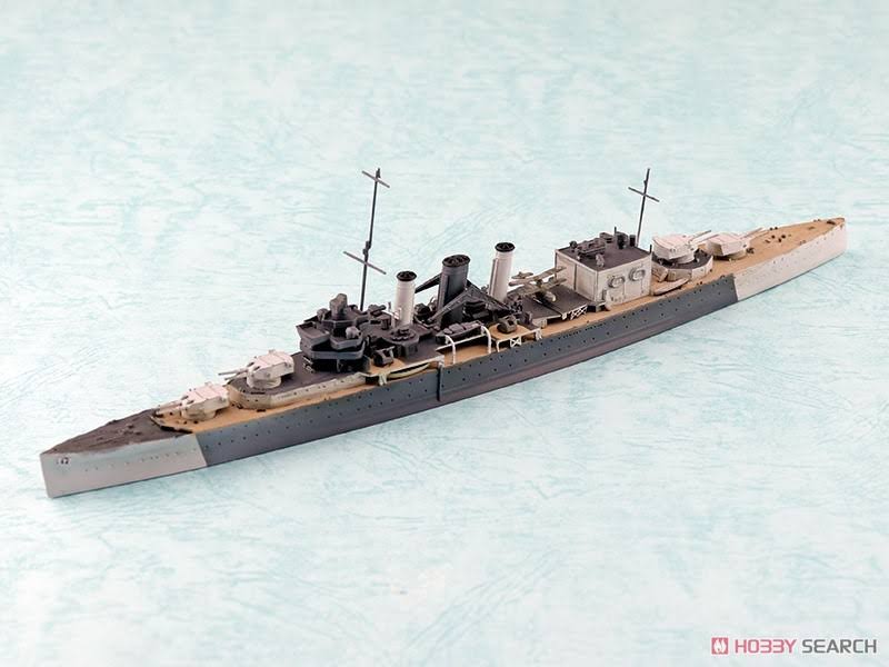 Aoshima Waterline 056745 Royal Navy Heavy Cruiser HMS Cornwall 1/700 Scale Kit - Plaza Japan