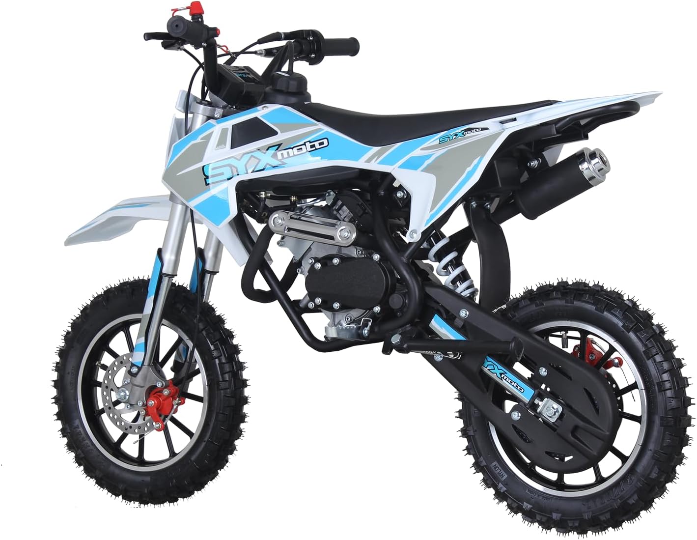 SYX MOTO VK 58cc 4 Stroke Real Motorcycle Engine Gas Powered Powerful Mini Dirt Bike(BLUE/WHITE)